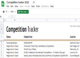 NEW!: Competition tracker